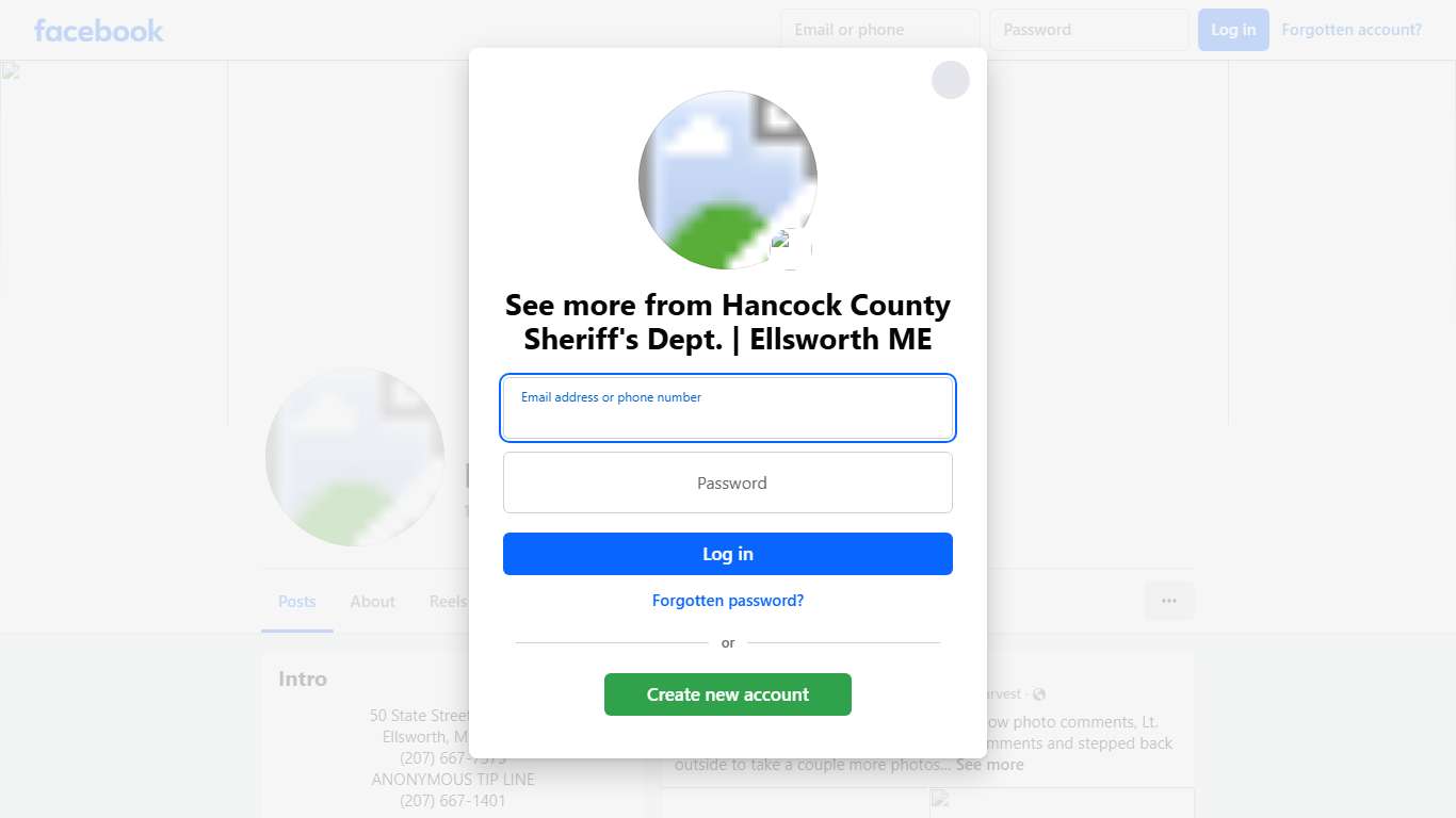 Hancock County Sheriff's Dept. Ellsworth ME Facebook